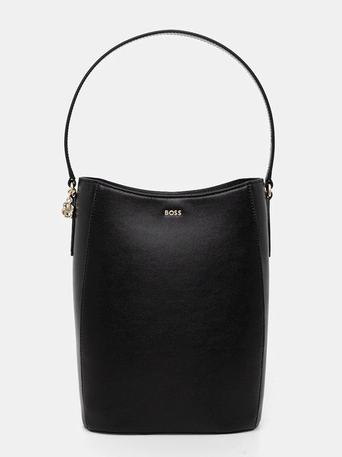 BOSS torebka skórzana kolor czarny 50552149 - zdjęcie produktu nr 1