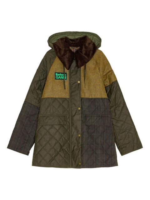GANNI x Barbour hooded quilted coat - Green - zdjęcie produktu nr 1