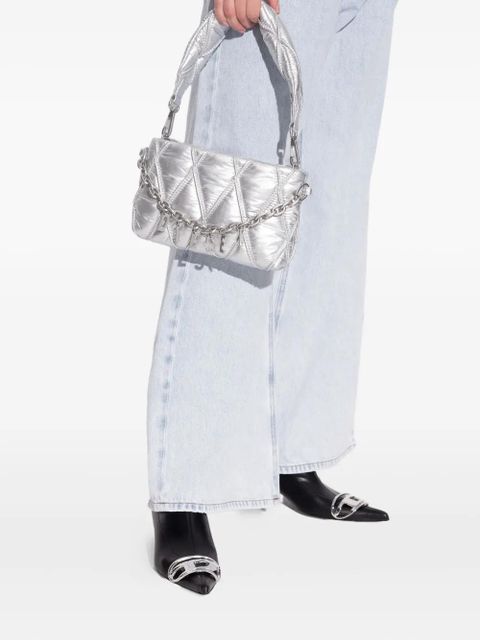 Diesel Charm-D quilted clutch bag - Grey