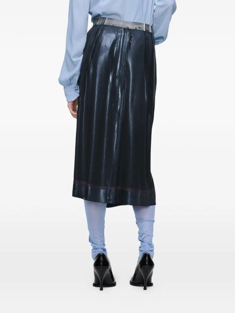 Maison Margiela textured midi skirt - Blue