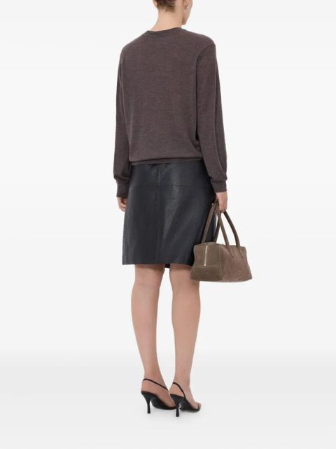 LouLou de Saison Ditto fluid ribbed crew-neck sweater - Brown