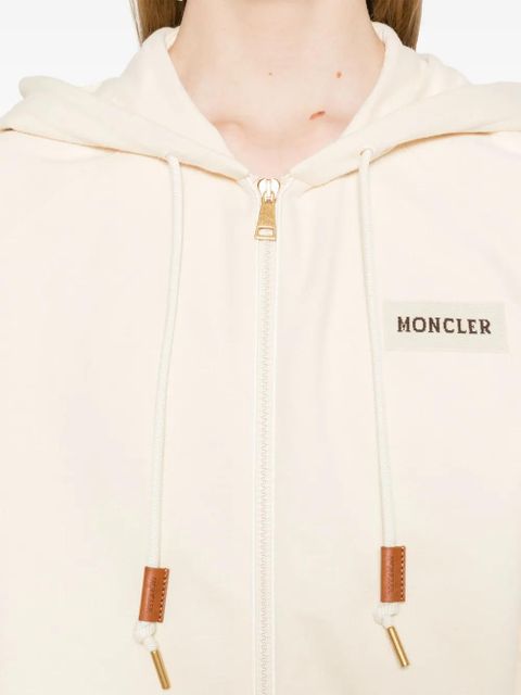 Moncler cotton zip-up hoodie - Neutrals