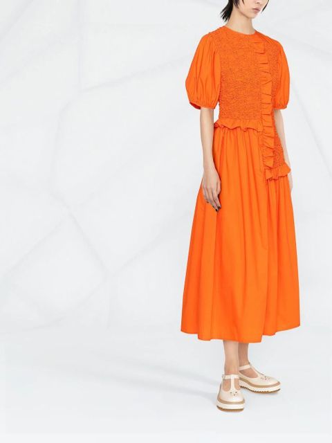 Cecilie Bahnsen Camden flared dress - Orange