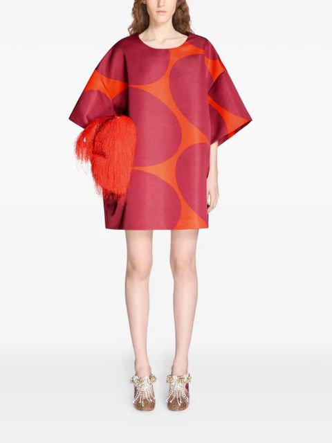 DRIES VAN NOTEN mini ruffled tote bag - Red