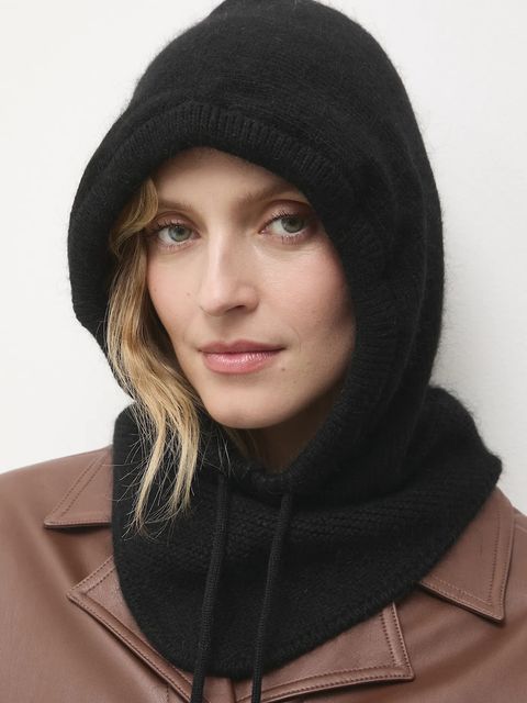 Answear.LAB kaptur z dodatkiem wełny kolor czarny - zdjęcie produktu nr 1