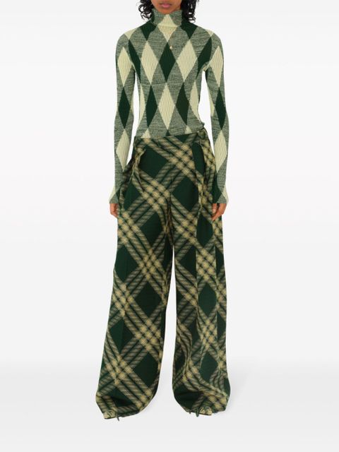 Burberry argyle-knit high-neck jumper - Neutrals