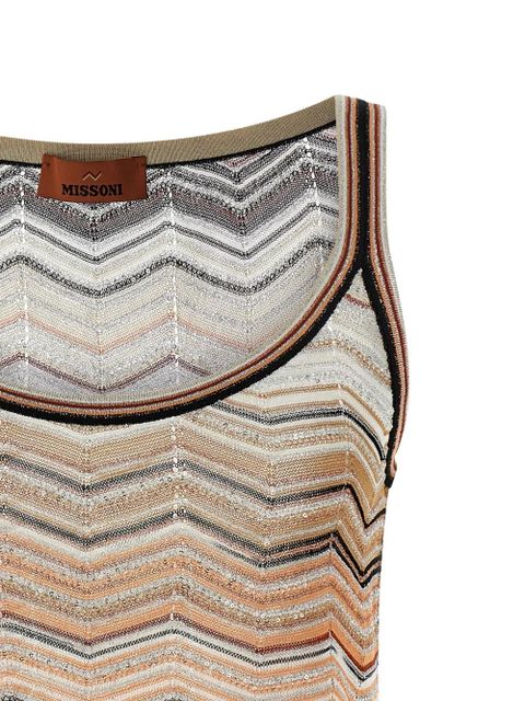 Missoni chevron sequin tank top - Neutrals