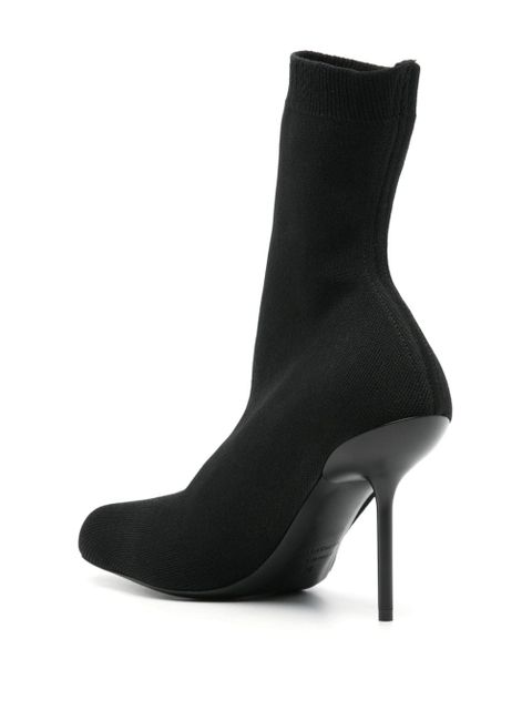 Balenciaga 100mm knitted ankle boots - Black