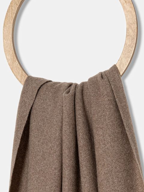 Answear.LAB szalik z wełną damski kolor brązowy gładki - zdjęcie produktu nr 2