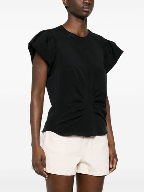 ISABEL MARANT Tullya crepe top - Black - zdjęcie produktu nr 2