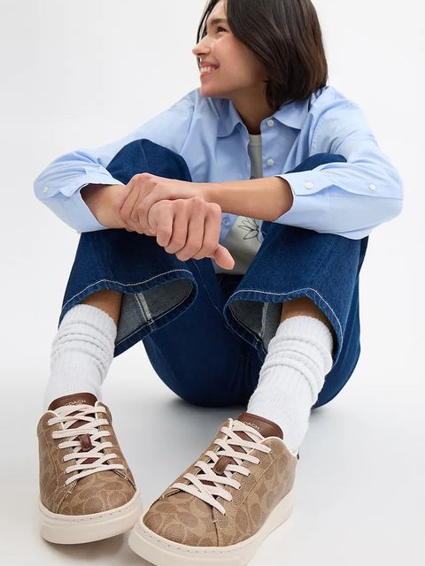 Coach sneakersy High Line damskie kolor beżowy CCN67