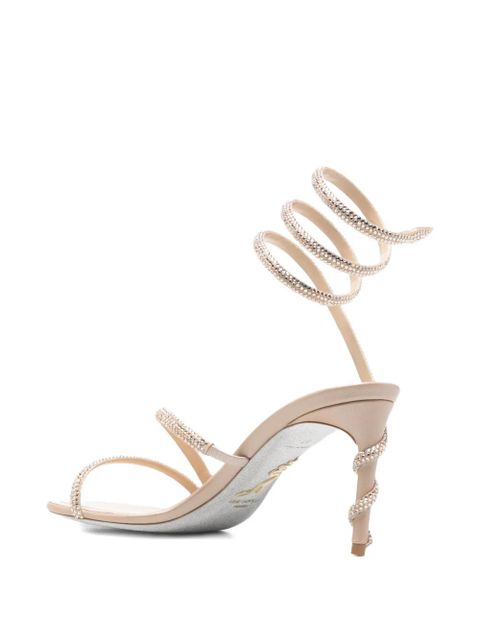 René Caovilla embellished-heel sandals - Neutrals
