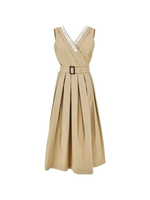 Weekend Max Mara belted pleated midi dress - Neutrals - zdjęcie produktu nr 1
