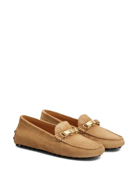 Tod's chain-embellishment suede loafers - Neutrals - zdjęcie produktu nr 2