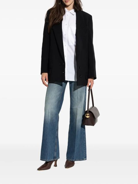 Victoria Beckham double-breasted peak-lapel jacket - Black - zdjęcie produktu nr 2