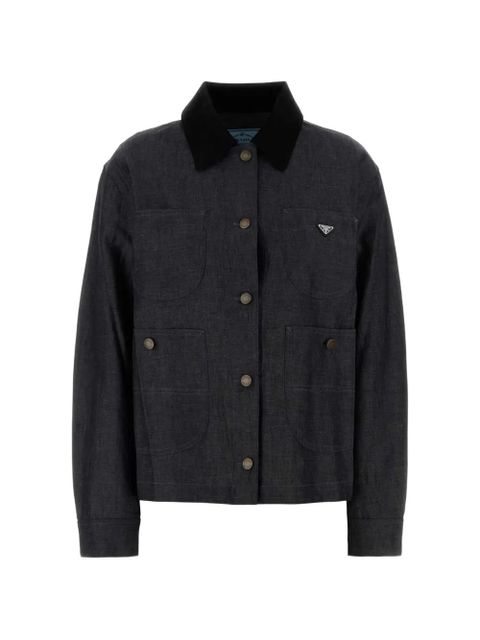 Prada patch pocket collar jacket - Black - zdjęcie produktu nr 1