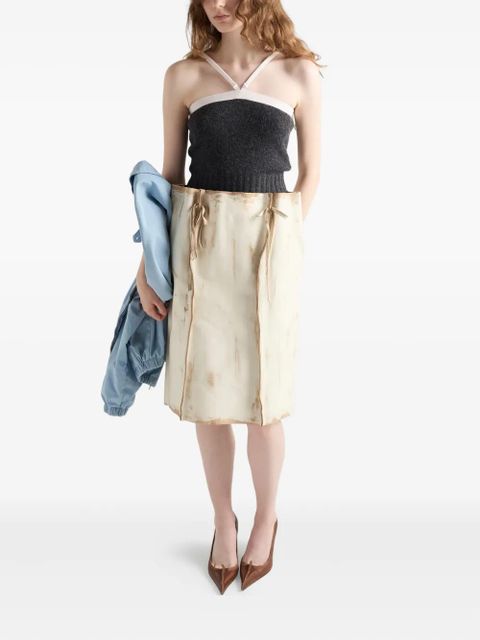 Prada leather skirt - White