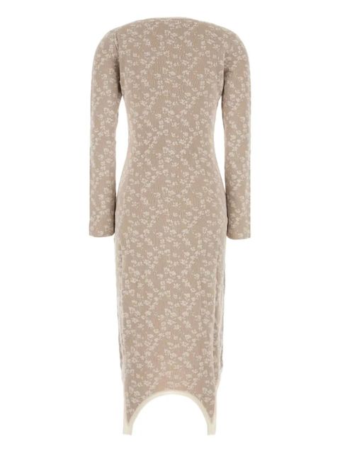 FENDI floral-print midi dress - Neutrals - zdjęcie produktu nr 2