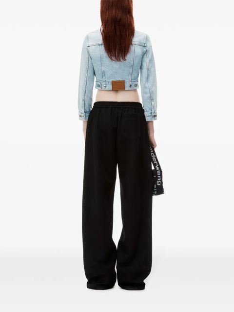 Alexander Wang cropped denim jacket - Blue