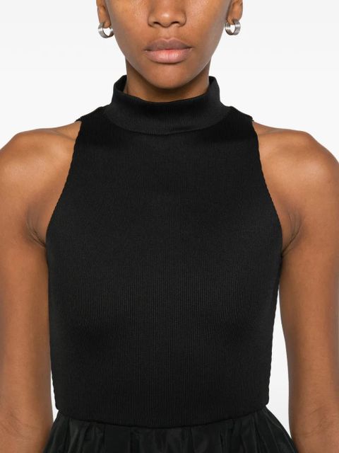 Maje turtleneck sleeveless midi dress - Black