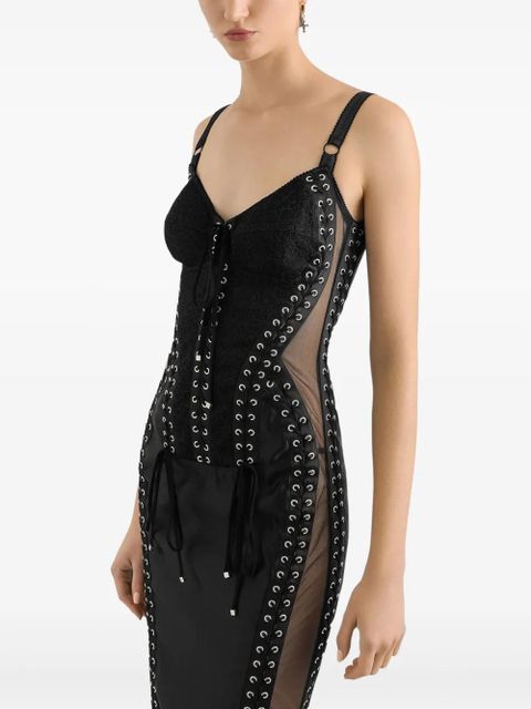 Dolce & Gabbana panelled midi dress - Black