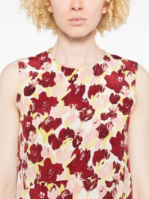 Marni floral-patterned dress - Red