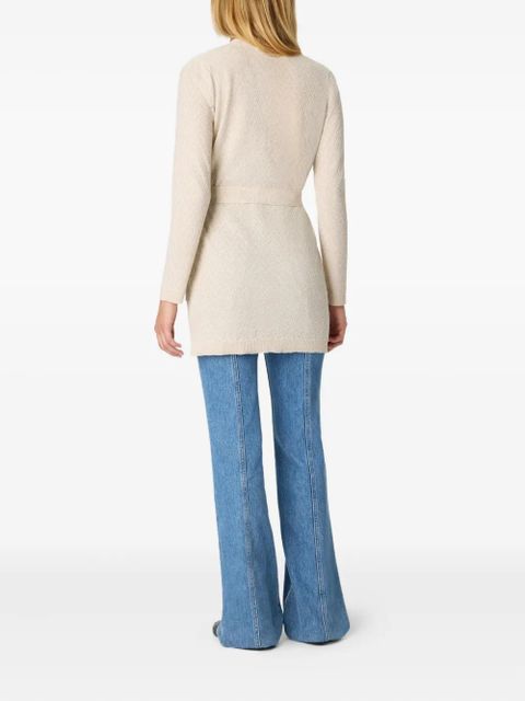 Missoni chevron-pattern belted cardigan - Neutrals