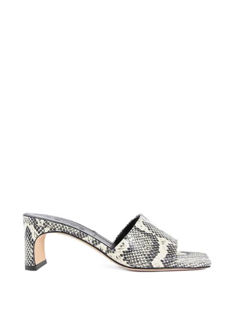 Aeyde Jeanie snake-print mules - Grey - zdjęcie produktu nr 1
