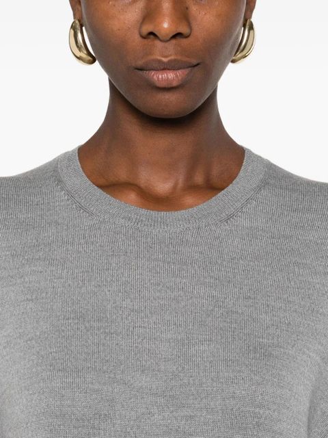 KHAITE short-sleeves midi dress - Grey