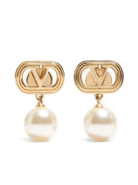 Valentino Garavani Ovalette drop earrings - Gold