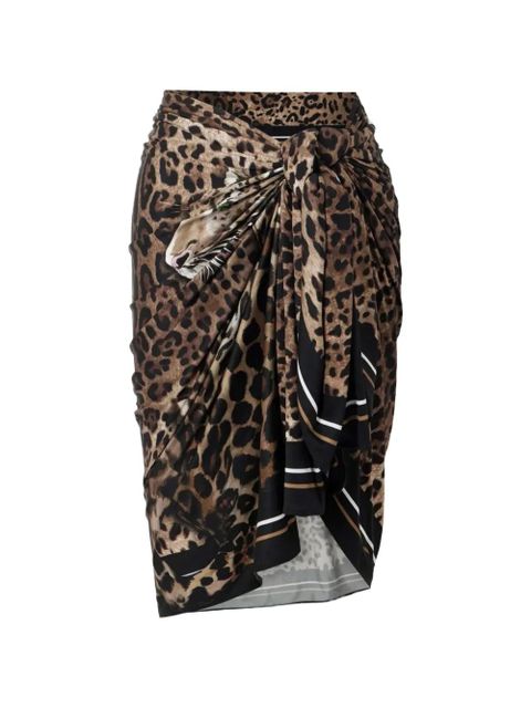 Dolce & Gabbana leopard print sarong - Neutrals - zdjęcie produktu nr 1