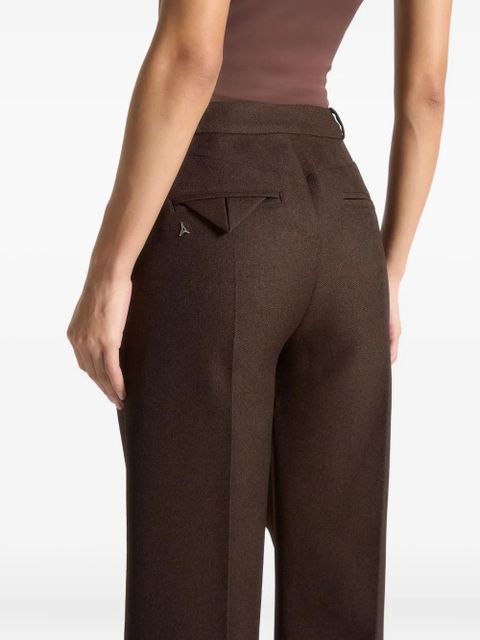 Manière De Voir Julie twin-pleat tailored trousers - Brown
