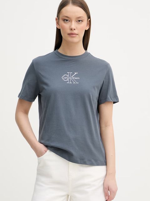 Calvin Klein Jeans T-shirt damski bawełniany - zdjęcie produktu nr 1