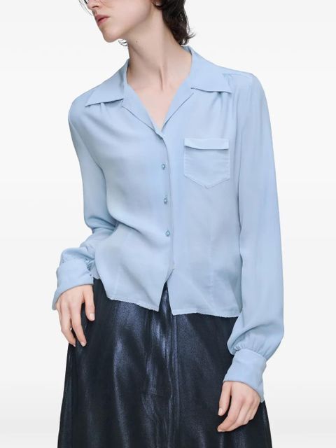 Maison Margiela pocket long-sleeved shirt - Blue