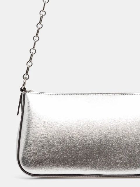 MICHAEL Michael Kors torebka skórzana kolor srebrny 32S4S8EW6M