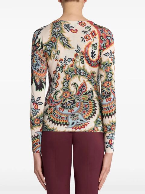 ETRO paisley-print knitted top - Neutrals
