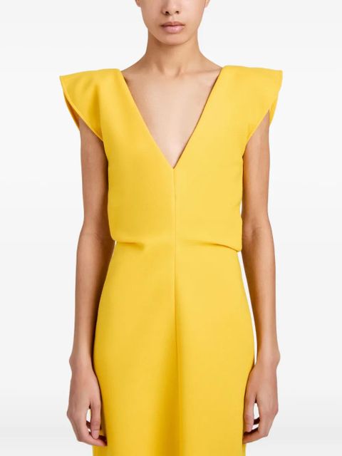 Proenza Schouler Mariam V-neck midi dress - Yellow