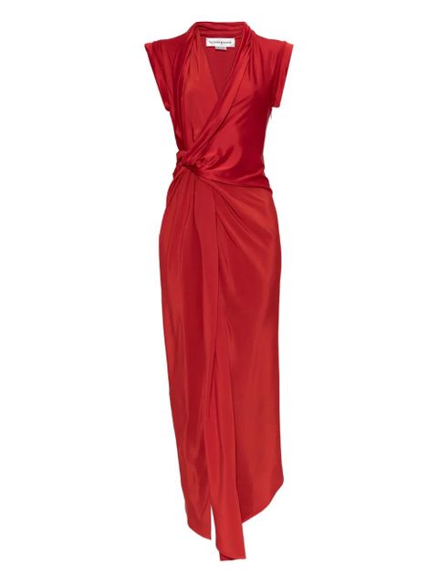 Victoria Beckham knot detail maxi dress - Red - zdjęcie produktu nr 1