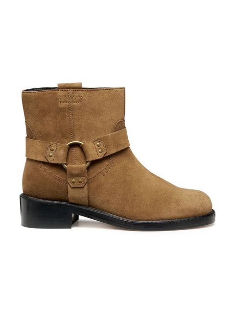 Geox botki zamszowe D NALVIA damskie kolor brązowy na płaskim obcasie D565QB 00022 C6372 - zdjęcie produktu nr 1