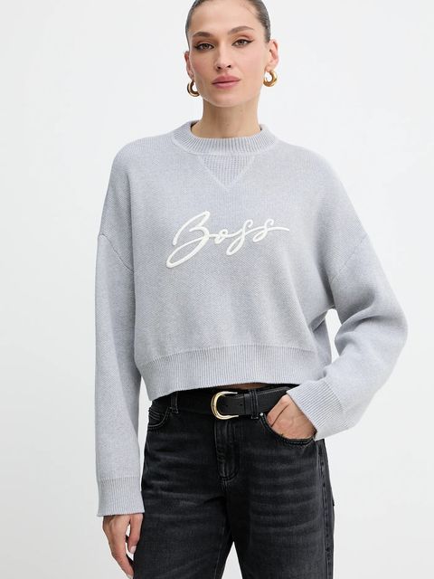 BOSS Orange sweter bawełniany C_Finevra - zdjęcie produktu nr 1