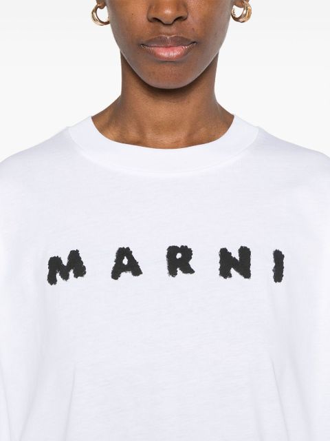 Marni logo-print T-shirt - White