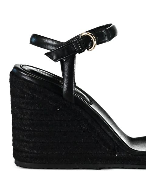 Gianvito Rossi cord wedge sandals - Black - zdjęcie produktu nr 2