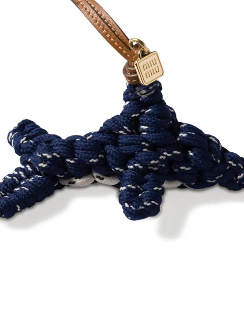 Miu Miu leather keyring - Blue - zdjęcie produktu nr 2