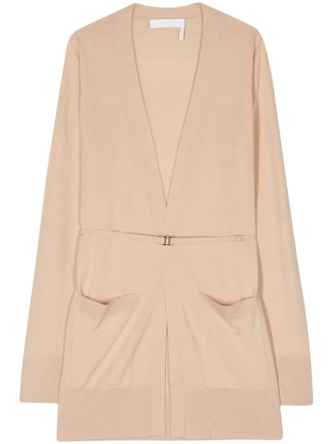 Chloé belted wool cardigan - Neutrals - zdjęcie produktu nr 1