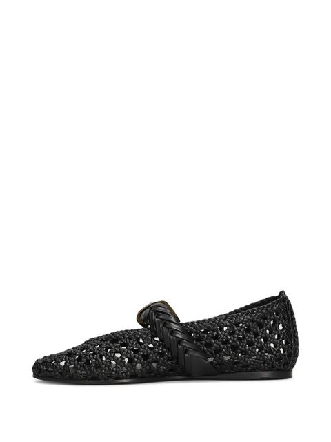 ZIMMERMANN Helix woven buckle ballet flats - Black