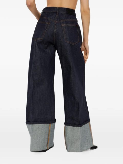 Givenchy cuffed wide-leg jeans - Blue