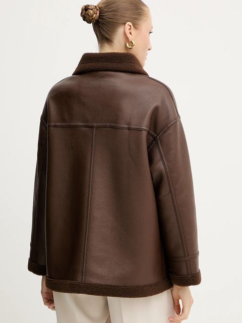 Silvian Heach kurtka LAZOJOSE kolor brązowy przejściowa GPA25171CP