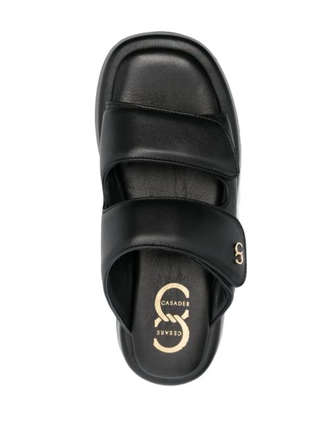 Casadei Ciabatta logo-plaque slides - Black