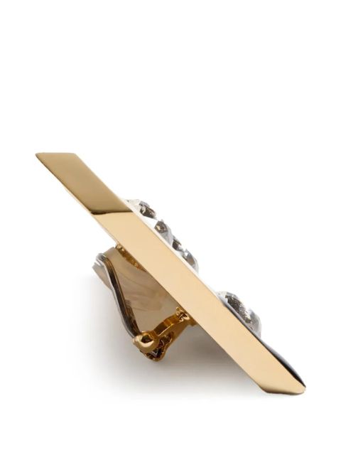 Valentino Garavani Losangettes metal, enamel and crystal earrings - Gold