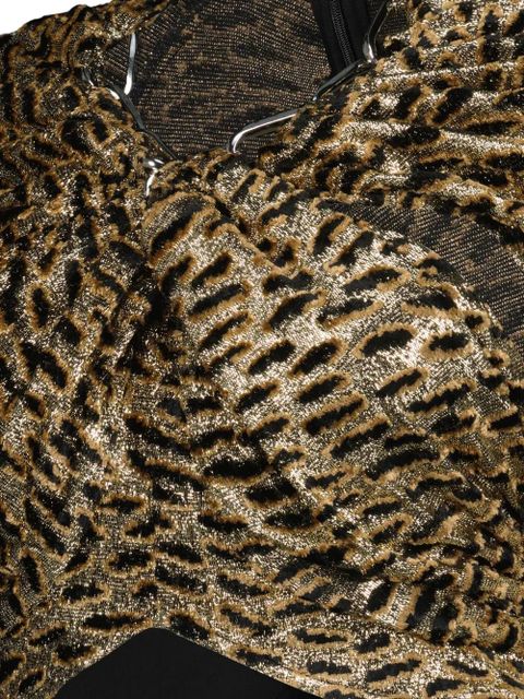 Rabanne animal-print long-sleeve top - Brown - zdjęcie produktu nr 2